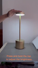 Luminária de Mesa Candeiro Dumbbell Touch de Quarto Luxuosa 3 Tons de Led