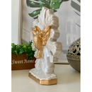 divino Espírito Santo 25cm branco perolado dourado de mesa imagem de gesso