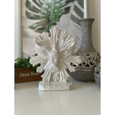 divino Espírito Santo 25cm branco perolado dourado de mesa imagem de gesso