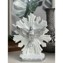 divino Espírito Santo 25cm branco perolado dourado de mesa imagem de gesso