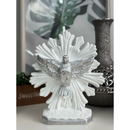 divino Espírito Santo 25cm branco perolado dourado de mesa imagem de gesso