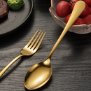 18 Peças Talheres Ouro De Aço Inox Garfo Colher Faca Colher De Mesa