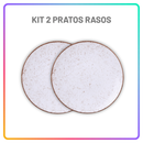 Jogo de Pratos Jantar Rústico Marrom Tramontina Porcelana Conjunto de Pratos Raso, Prato Fundo e Sobremesa Opções de Kit