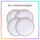 Jogo de Pratos Jantar Rústico Marrom Tramontina Porcelana Conjunto de Pratos Raso, Prato Fundo e Sobremesa Opções de Kit
