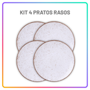 Jogo de Pratos Jantar Rústico Marrom Tramontina Porcelana Conjunto de Pratos Raso, Prato Fundo e Sobremesa Opções de Kit