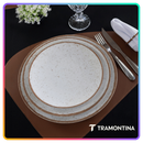 Jogo de Pratos Jantar Rústico Marrom Tramontina Porcelana Conjunto de Pratos Raso, Prato Fundo e Sobremesa Opções de Kit