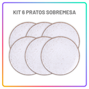 Jogo de Pratos Jantar Rústico Marrom Tramontina Porcelana Conjunto de Pratos Raso, Prato Fundo e Sobremesa Opções de Kit