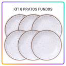 Jogo de Pratos Jantar Rústico Marrom Tramontina Porcelana Conjunto de Pratos Raso, Prato Fundo e Sobremesa Opções de Kit