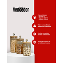 Kit 3 Porta Mantimentos Vidro Canelado Âmbar Luxo - Vencedor