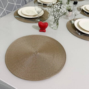 Kit 4-12 Peças Jogo Americano Redondo Sousplat 38cm Mesa Posta Cozinha Jantar Decorativo Natal