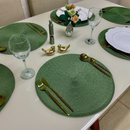 Kit 4-12 Peças Jogo Americano Redondo Sousplat 38cm Mesa Posta Cozinha Jantar Decorativo Natal