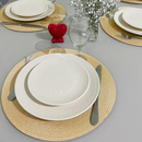 Kit 4-12 Peças Jogo Americano Redondo Sousplat 38cm Mesa Posta Cozinha Jantar Decorativo Natal