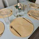 Kit 4-12 Peças Jogo Americano Redondo Sousplat 38cm Mesa Posta Cozinha Jantar Decorativo Natal