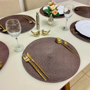 Kit 4-12 Peças Jogo Americano Redondo Sousplat 38cm Mesa Posta Cozinha Jantar Decorativo Natal