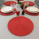 Kit 4-12 Peças Jogo Americano Redondo Sousplat 38cm Mesa Posta Cozinha Jantar Decorativo Natal