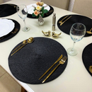 Kit 4-12 Peças Jogo Americano Redondo Sousplat 38cm Mesa Posta Cozinha Jantar Decorativo Natal