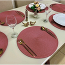 Kit 4-12 Peças Jogo Americano Redondo Sousplat 38cm Mesa Posta Cozinha Jantar Decorativo Natal
